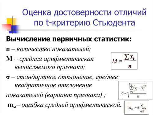 Как рассчитать достоверность опыта